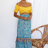 Eyes Like The Earth Crop Top Yellow