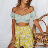 Eyes Like The Earth Crop Top Pistachio