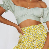 Eyes Like The Earth Crop Top Pistachio
