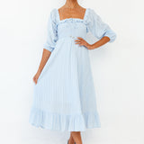 Loved By The Moon Midi Dress Blue