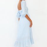 Loved By The Moon Midi Dress Blue