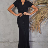Going Slow Maxi Dress Black