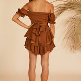 Flashing Lights Playsuit Brown