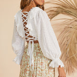 From Paris With Love Crop Top White