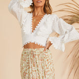 From Paris With Love Crop Top White