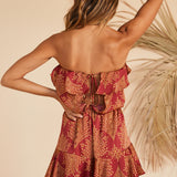 Earth Spinning Playsuit Wine