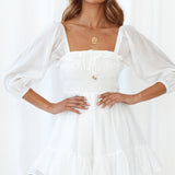 Open Doors Dress White