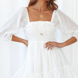 Open Doors Dress White