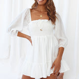 Open Doors Dress White