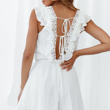 Palma At Night Playsuit White