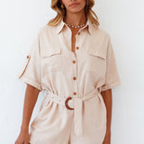 Arles Playsuit Tan