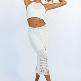 Sunset Is Yours Crop Top White