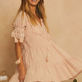 Wave After Wave Dress Beige