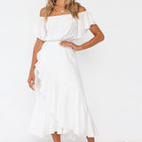 Summer In Turin Maxi Dress White