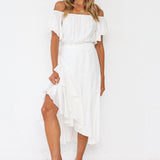 Summer In Turin Maxi Dress White