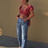 Eyes Like The Earth Crop Top Rose