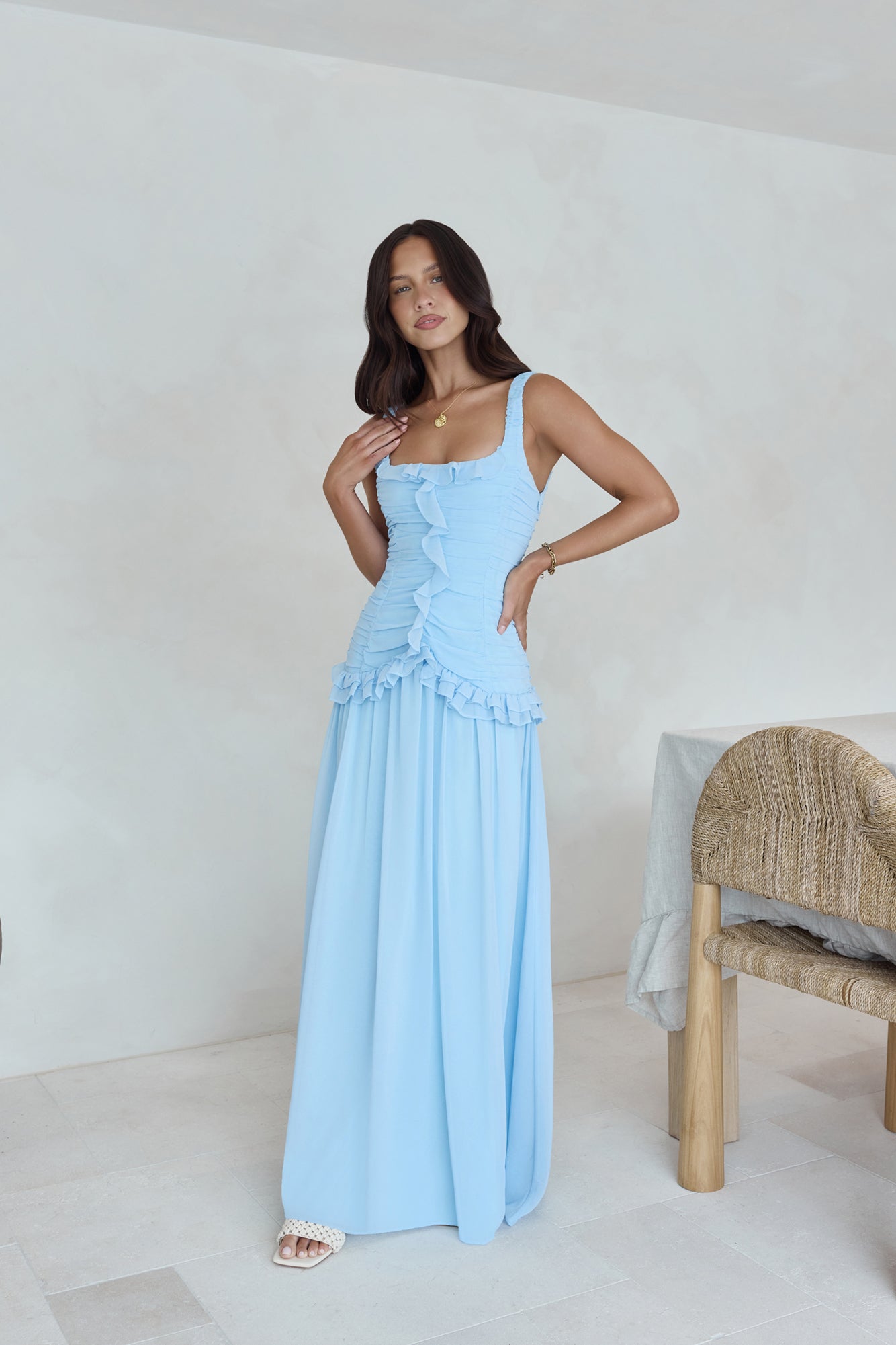 Shoreline Luxe Maxi Dress Blue Shoreline Luxe Maxi Dress Blue