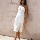 In This Lifetime Midi Dress White