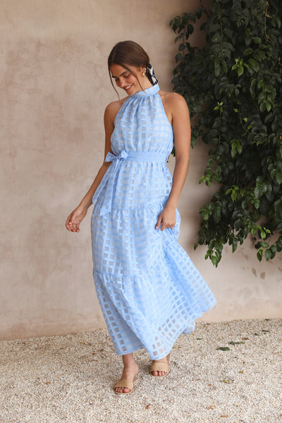 Kiss Me Maxi Dress Blue