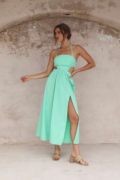 HELLO MOLLY Girls On Vacay Maxi Dress Green