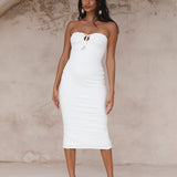 HELLO MOLLY Island Party Midi Dress White