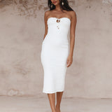 HELLO MOLLY Island Party Midi Dress White