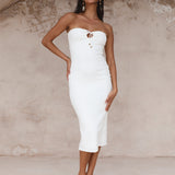 HELLO MOLLY Island Party Midi Dress White