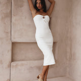 HELLO MOLLY Island Party Midi Dress White