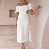 Luna Eclipse Maxi Dress White