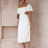 Luna Eclipse Maxi Dress White