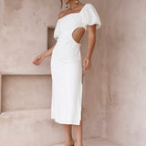 Luna Eclipse Maxi Dress White