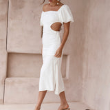 Luna Eclipse Maxi Dress White