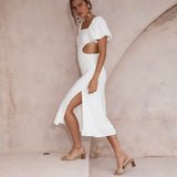 Luna Eclipse Maxi Dress White