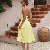 Sweet Canary Midi Dress Yellow