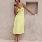 Sweet Canary Midi Dress Yellow