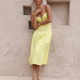 Sweet Canary Midi Dress Yellow