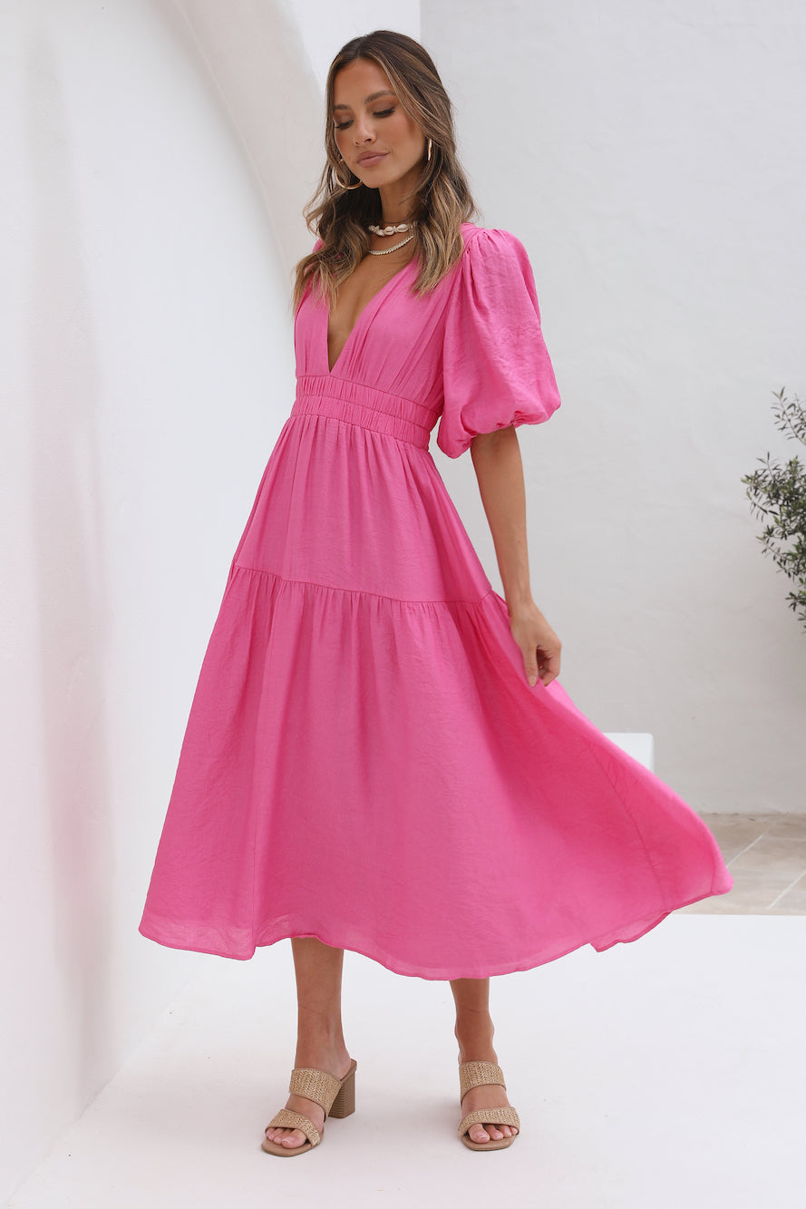 Bed Of Flowers Maxi Dress Pinkk