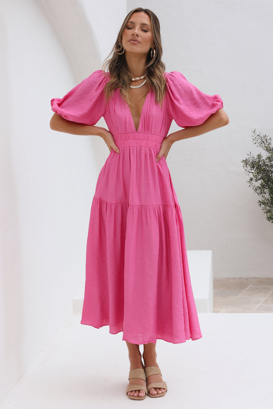 Bed Of Flowers Maxi Dress Pinkk
