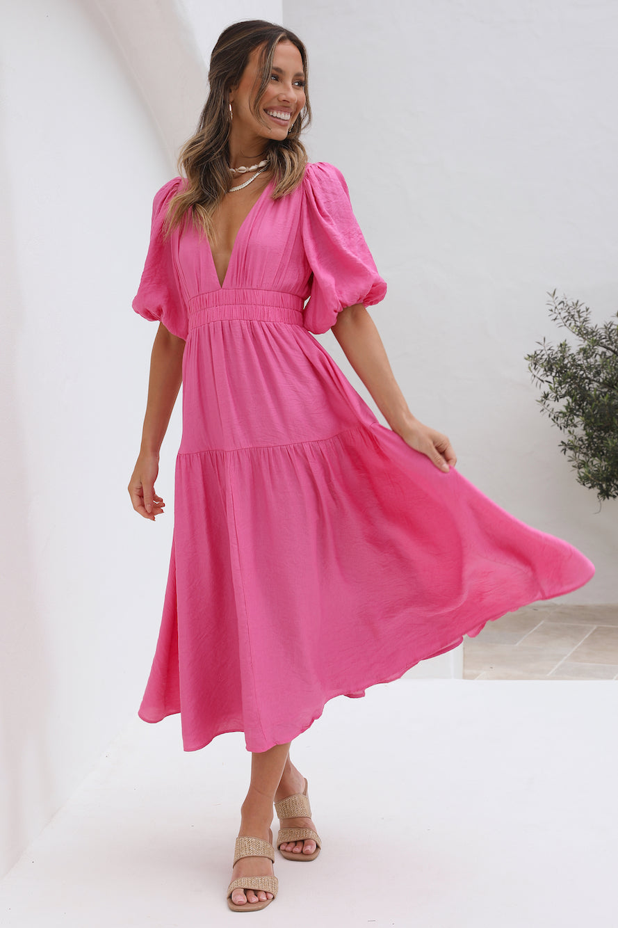 Bed Of Flowers Maxi Dress Pinkk