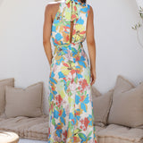 Garden Orchid Maxi Dress Blue