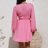 No Need To Talk Dress Pink