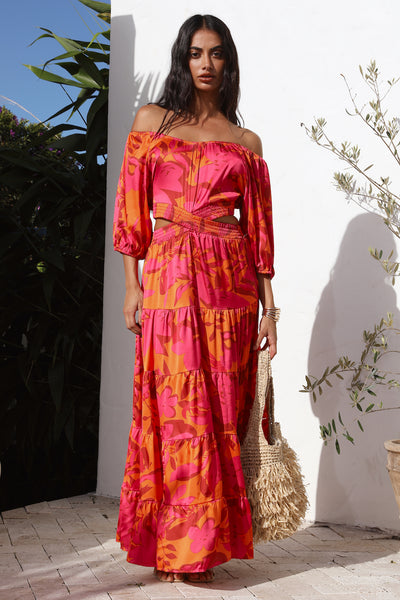Adventures in Rome Maxi Dress Pink