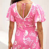 Seashell Searching Mini Dress Pink