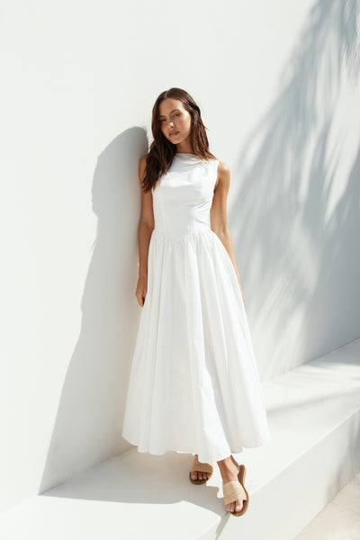 Dawn’s Embrace Maxi Dress White