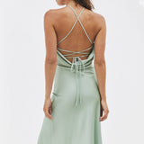 Summer's Embrace Midi Dress Sage