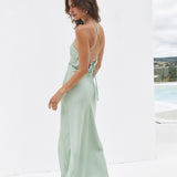 Summer's Embrace Midi Dress Sage