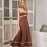 Sienna Breeze Maxi Dress Chocolate Beige