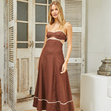 Sienna Breeze Maxi Dress Chocolate Beige