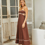 Sienna Breeze Maxi Dress Chocolate Beige