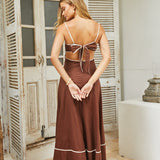 Sienna Breeze Maxi Dress Chocolate Beige